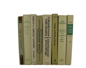 Shades of Tan Taupe Vintage Decorative Books Book Decor