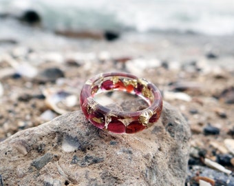 Garnet ring garnet necklace promise ring terrarium jewelry zodiac jewelry capricorn ring garnet jewelry january birthstone clear resin rings
