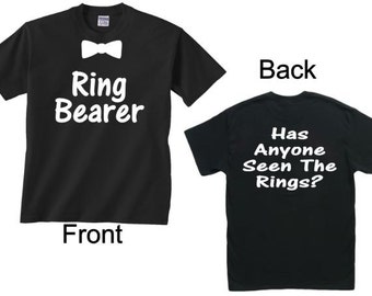 Ring bearer shirt/Front and back/Ringbearer shirt/ Wedding party shirt/Ring security shirt/Ring boy shirt/Youth shirt