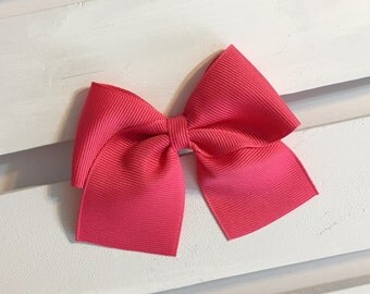 Dark pink hair bow, pink hair bow, clip in hair bow, clip in bows, hair bow, hairbows, hair bows, cheer bows, baby bows, girl hair bows