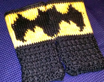 Fingerless Gloves Wrist Warmers Batman Adult Sizes