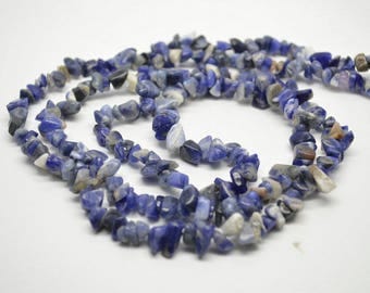 1 strand 32" length Natural Sodalite Stone Chips Loose Beads High Quality Jewelry making materials