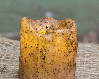 Grungy Pillar Candles,Primitive Candles,Primitive Pillar Candles,Rustic Candles,Battery Operated Candles, Timer Candles,Rustic Decor