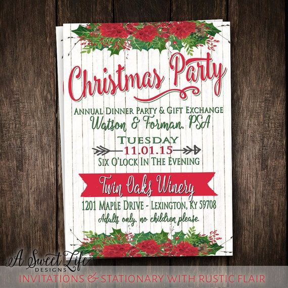 Christmas In The Barn Party Invitations 4