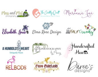 Logo Branding Package - Custom Logo Design - Branding Package - Photographer Logo - Vector Logo - Watermark - Etsy Cover - Signature Logo