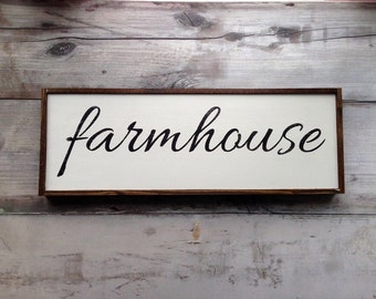 Farmhouse Decor / Farmhouse Script Sign / Home Decor