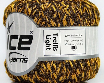 Ladder Yarn Black Flat Ice Yarn, Dark Black Yarn, Thin Ribbon Yarn, Novelty Art Yarn, Fiber Art, 45243