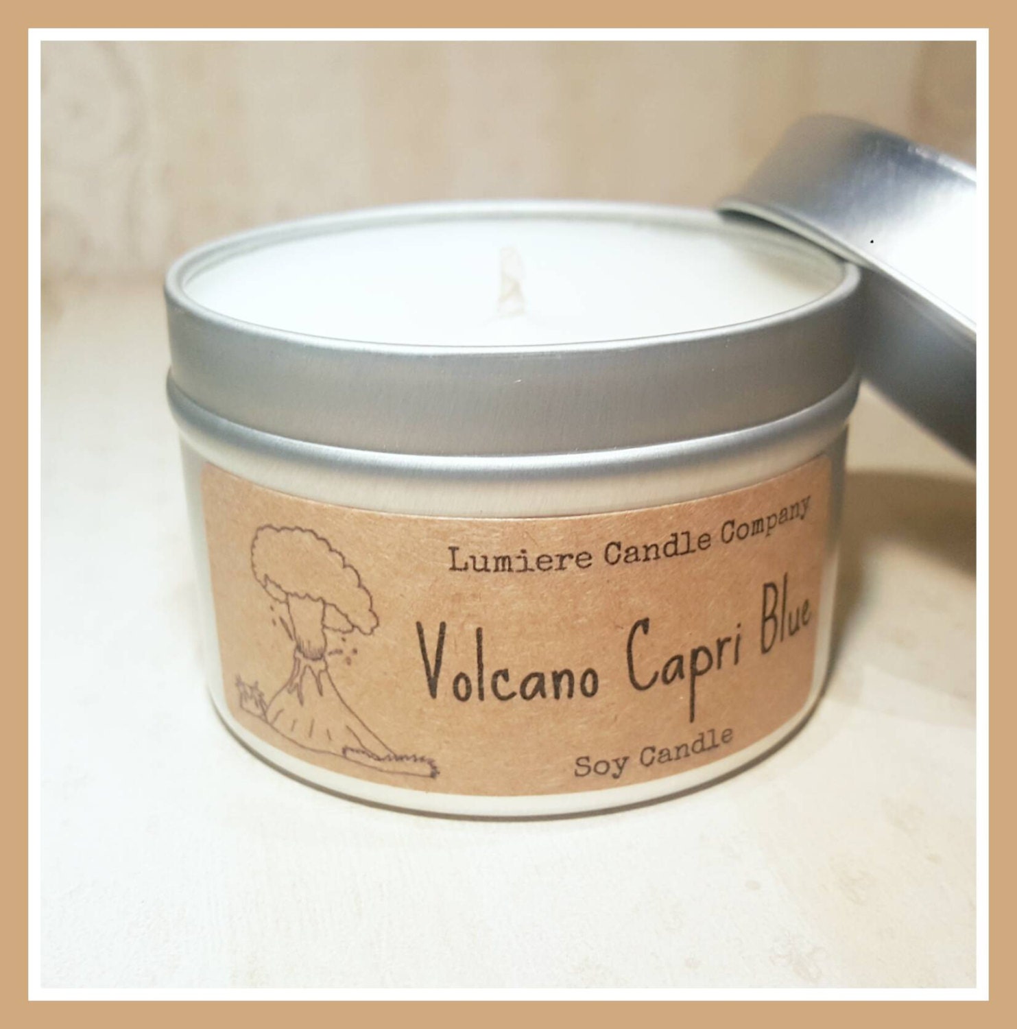 VOLCANO CAPRI BLUE scent Wood Wick Soy by