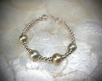 south sea pearl bracelet 925 sterling silver