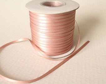 5mm Skinny Antique Mauve Double Face Satin Ribbon 3/16 in.