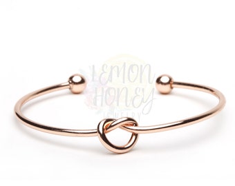 Will You Be My Bridesmaid Gift Bracelet Rose Gold, Tie The Knot Bracelet, Bridal Party Jewelry, Bridesmaid Proposal, Rose Gold Jewelry, Cuff