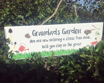Grandads Garden Plaque