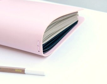 Travelers Notebook // Fauxdori Cover// Midori Travelers Notebook Cover // Midori Cover / Journal Pretty Pale Pink, various size options