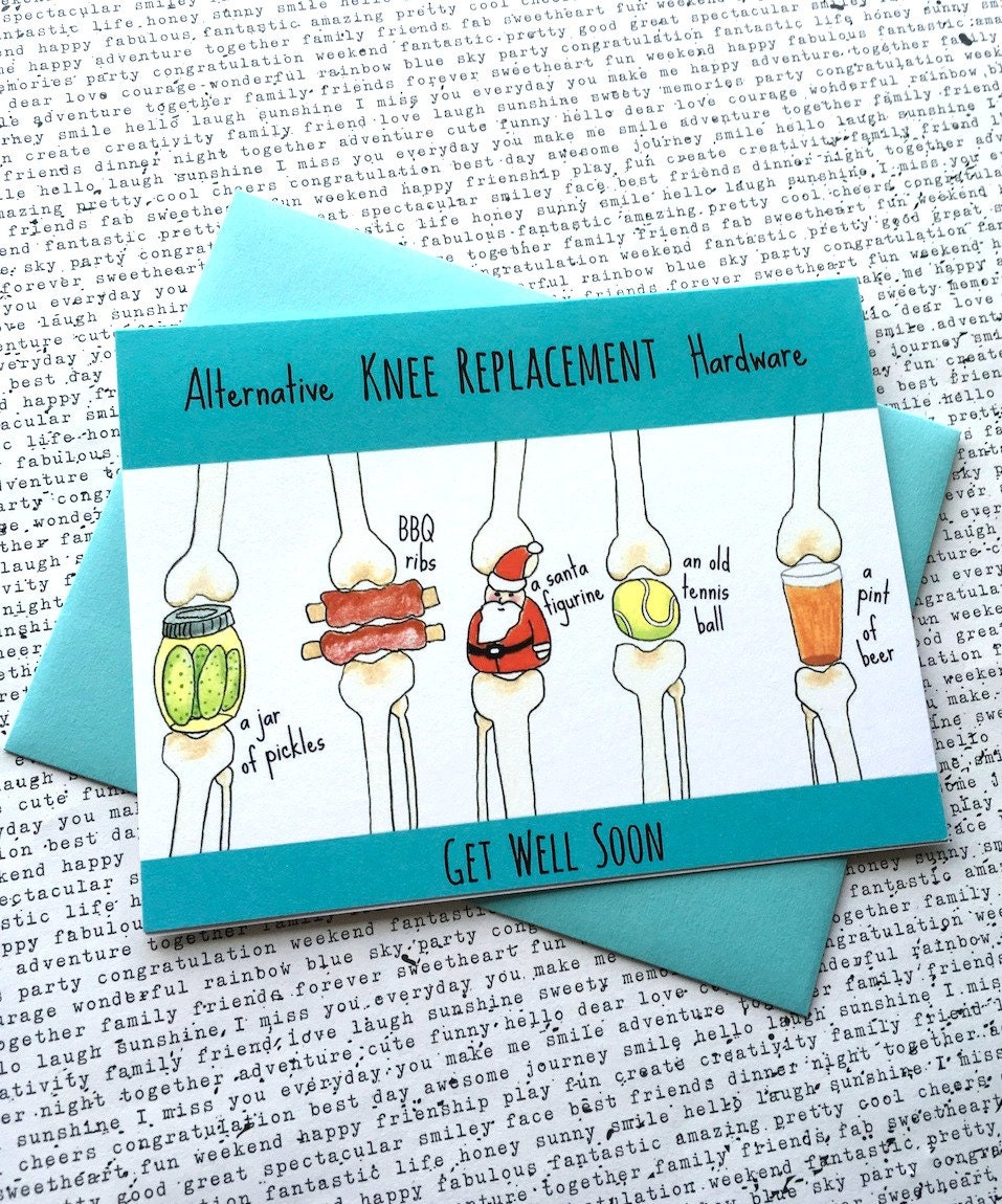 Knee Replacement Card Funny Knee Replacement Card Knee