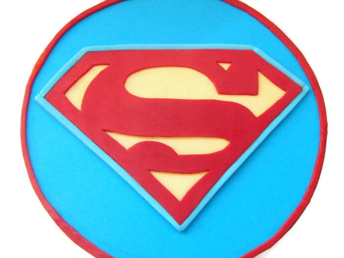Superman Fondant Edible Cake Topper Superman by ...