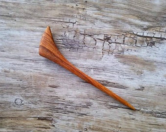 Wood hair pin, Hair stick Red Zebra (Ebiara), Shawl Pins, Wooden Hair sticks, Wood carving, Wooden hair accessories