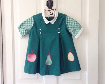 Green gingham dress Etsy