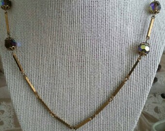 Borealis Starlight. Stunning Vintage Aurora Borealis Necklace - Jack and Diddly.