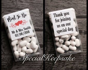Personalised Wedding Tic Tac Mints Favour Favor Scent Unique Mr & Mrs Bride Groom Guest Sweets Mint To Be Keepsake Momento Decoration