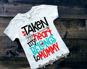 Boys Valentines Shirt, My heart belongs to Mommy, Valentines Day shirt, boys valentines shirt, trendy boys shirt, Little Heartbreaker shirt