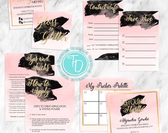 LipSense Branding Pack Printable, LipSense Marketing Kit, LipSense Business Card Printable, SeneGence Branding Pack, LipSense Tips Card