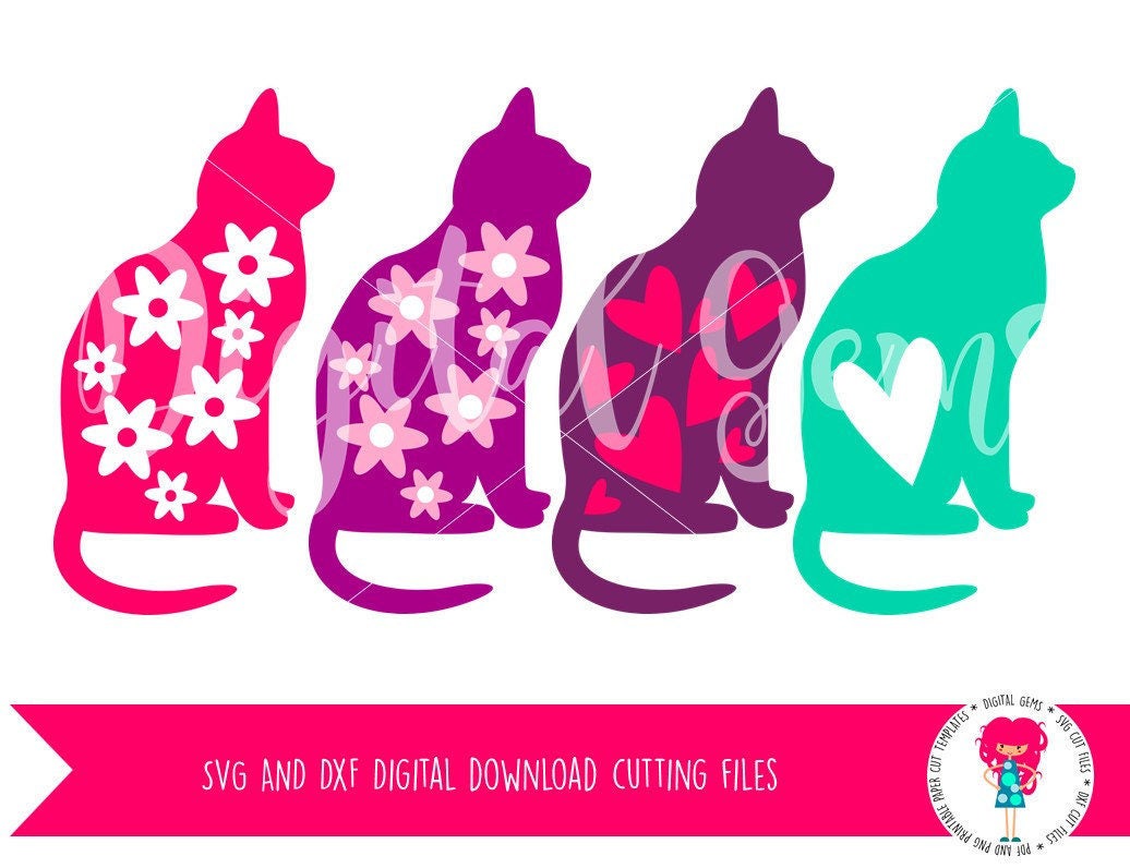 Download Cat SVG / DXF Cutting Files For Silhouette Cameo / Cricut