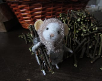 Felted mouse, mice,needle felted mouse, felt animal,felted wool mouse, needle felted ornament decorative toy