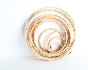 Large Collection of Embroidery Hoops, Set of Ten