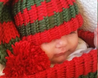 Baby Santa Hat _ Baby Elf Hat _ Christmas Photography Prop