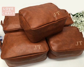 6 Personalized Groomsman Gift Men's Shaving Kit Toiletry Bag Dopp Kit Monogrammed Travel Bag Wedding Gift Groom Best Man Brother Dad Grad
