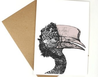 Tropical Hornbill Bird Greetings Card - Birthday / Thank You / Design