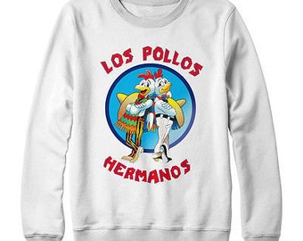 Los Pollos Hermanos Breaking Bad Mens Womans Sweater Hoodie Jumper White New New