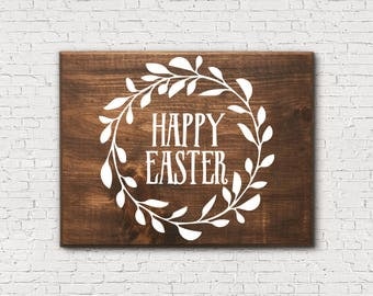 Happy Easter Decor - Primitive Easter - Easter Wood Sign - Rustic Easter Decor - Easter Sign - Easter Decorations - Easter Decor - Wood Sign