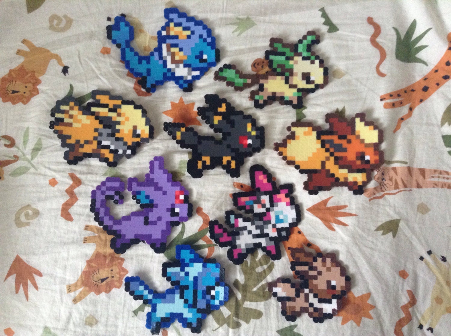 Eeveelution Perler Bead Sprites