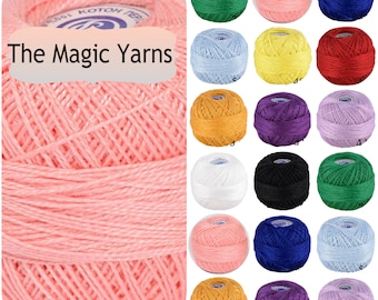Crochet thread- Size 16, Cotton perle, cotton thread, irish crochet, mercerised cotton thread, pearl cotton thread,coral, lilac,