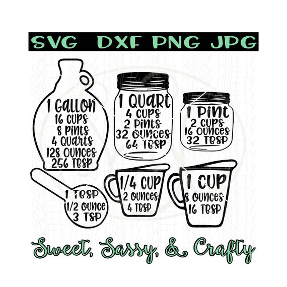 Download kitchen conversions svg, cutting board svg, measurement conversions, kitchen svg files, SVG, PNG ...