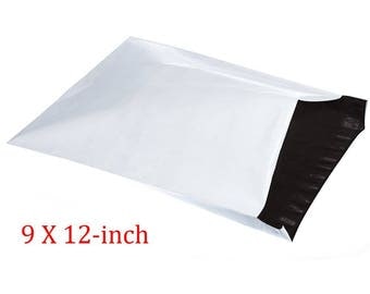 100PC 9x12 Poly Mailers 2.5 Mil Envelopes White Shipping Bags With Self Sealing Strip U.S.A. SELLER Fast Shipping