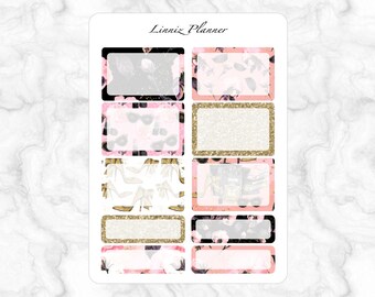 Girl Boss Half and Quarter Boxes (matte planner sticker, fits perfect in Erin Condren Life Planner Vertical)