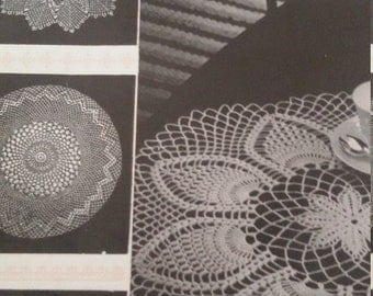 Mercer Crochet Doilies Coats Book no 525, Pattern book, 1970, 11 designs