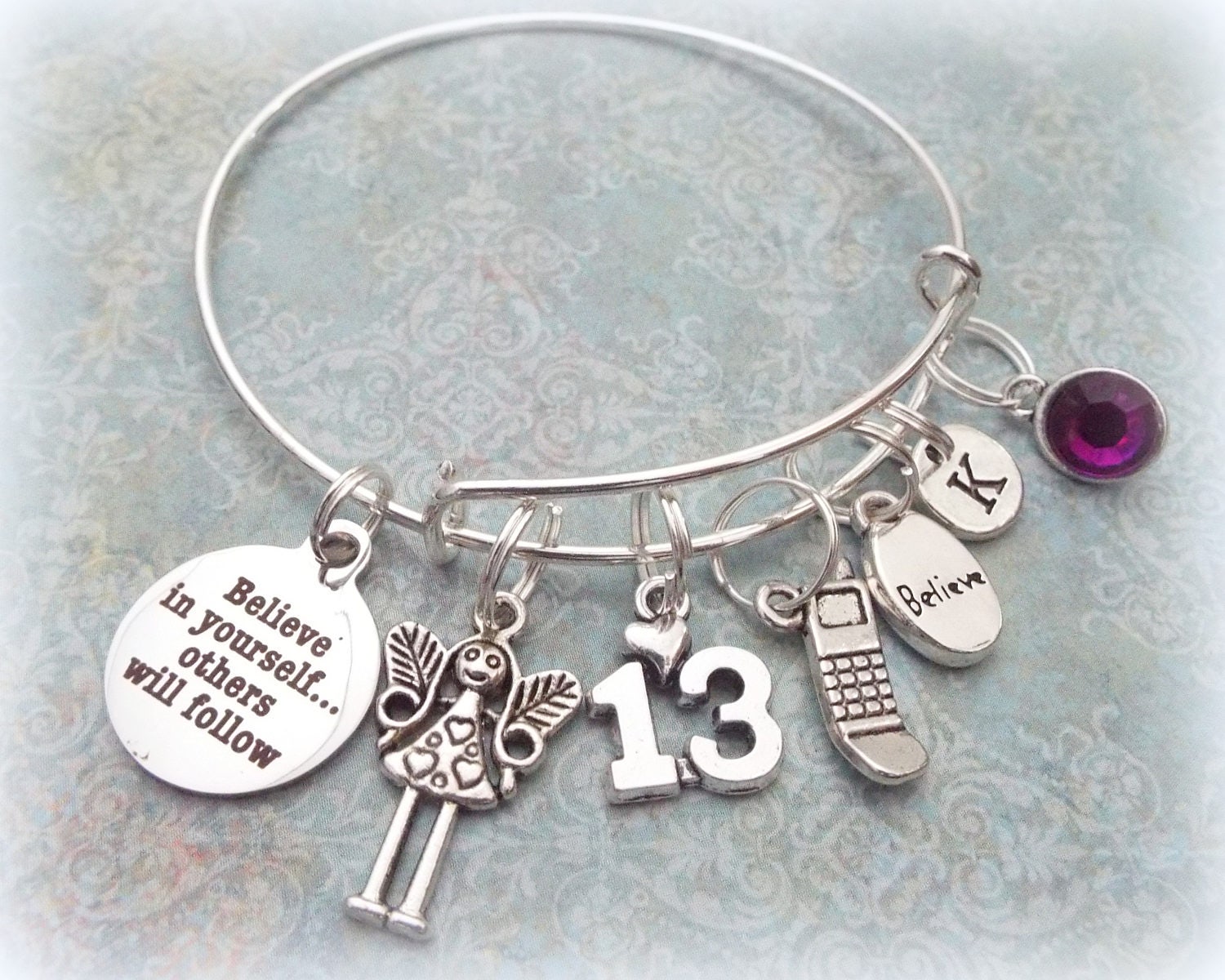 13th Birthday Gift 13th Birthday Charm Bracelet Daughter