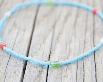 Very Dainty Anklet Beaded Bracelet Beaded Anklet Beach Anklet Friendship Bracelet Boho Chic Jewelry Gifts for Woman