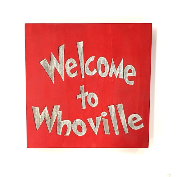 Items similar to Wood Panel Sign to Whoville" on Etsy
