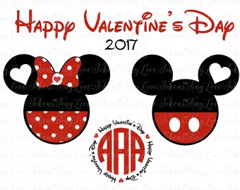 Sweet Mickey and Minnie SVG Design for Silhouette and other craft cutters (.svg/.dxf/.eps/.pdf)