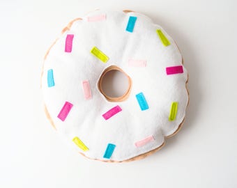 sprinkle donut pillow