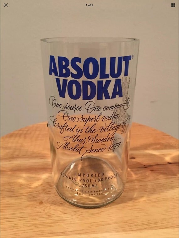 Absolut Vodka 750ml Bottle Glass