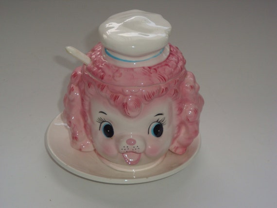 lefton pink poodle teapot