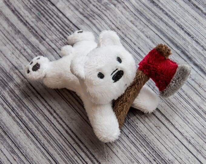 We Bare Bears - Ice Bear Plushie - Polar Bear Custom Plush - Stuffed Animal Toy - Cartoon - Plush Bear - Made to Order