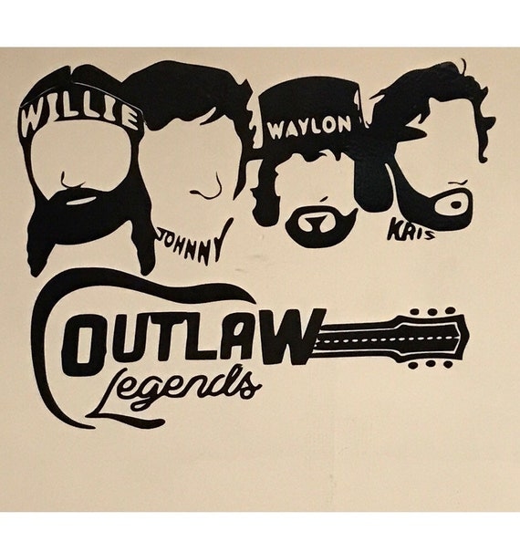 Willie Nelson Decal Waylon Decal Johnny Cash Decal Kris