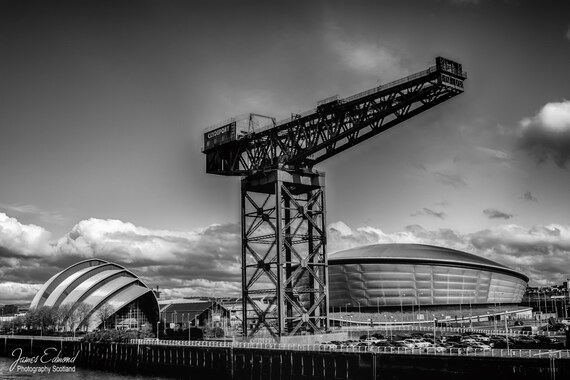 Glasgow, Glasgow print, Scotland, Monochrome, fine art photography, scottish photography, wall art, wall decor, landscape, city photography