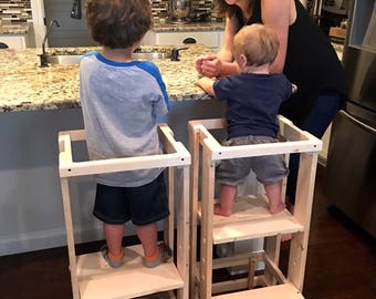 Child Kitchen Helper, Step Stool, Toddler Stool, Tot Tower, Mommy's Helper, Safe Step Stool